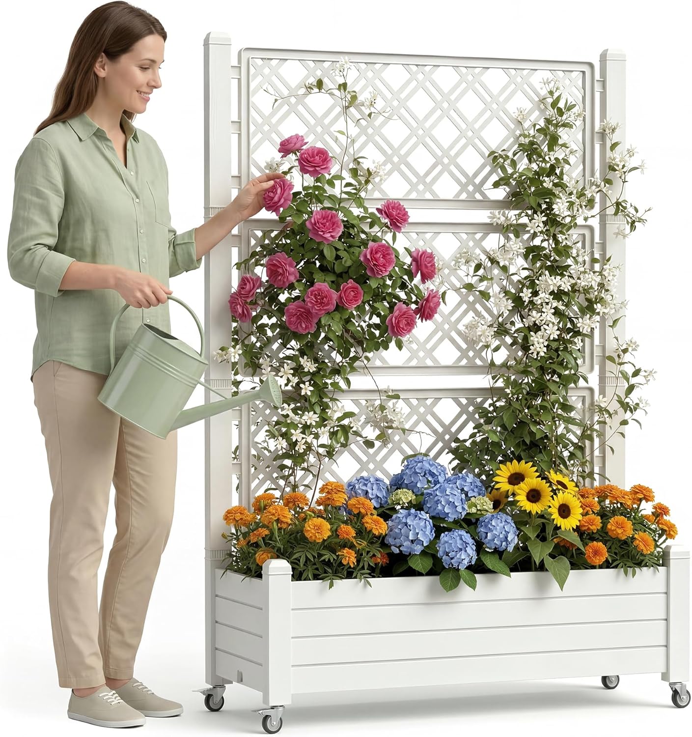 Raised Bed Planter Box - شبكة تهوية لحوض الزراعة المرتفع، مع
