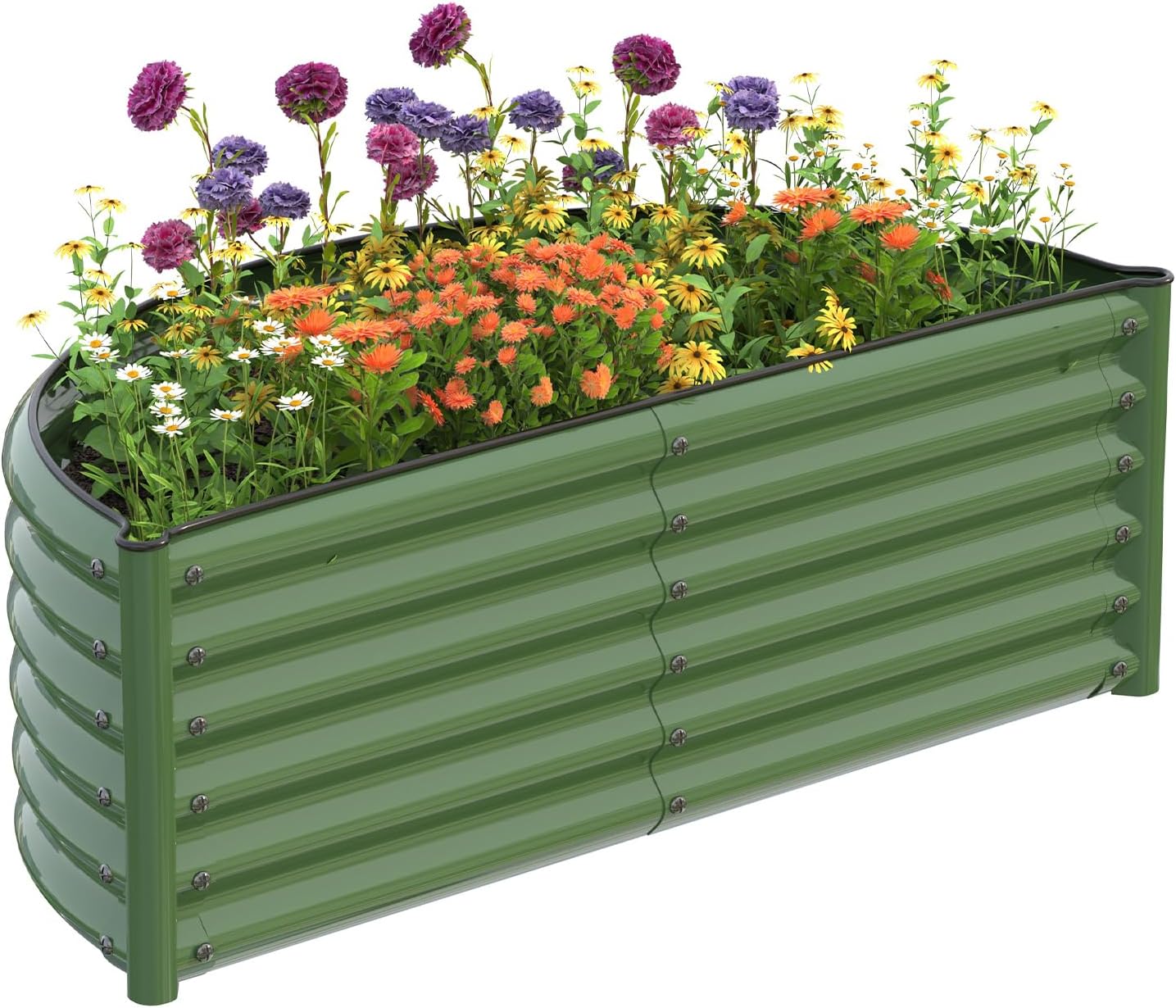Raised Bed Planter Box - حوض زراعة مرتفع مجلفن للاستخدام الخارجي،