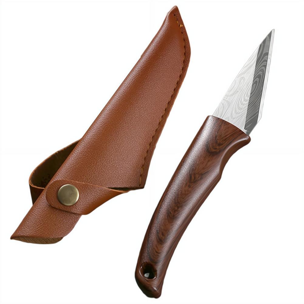 Gardening Tools Sharp - سكين تطعيم حاد بمقبض خشبي وغمد
