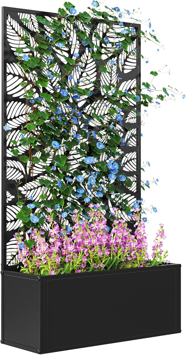 Raised Bed Planter Box - حوض زراعة معدني مرتفع مع شبكة
