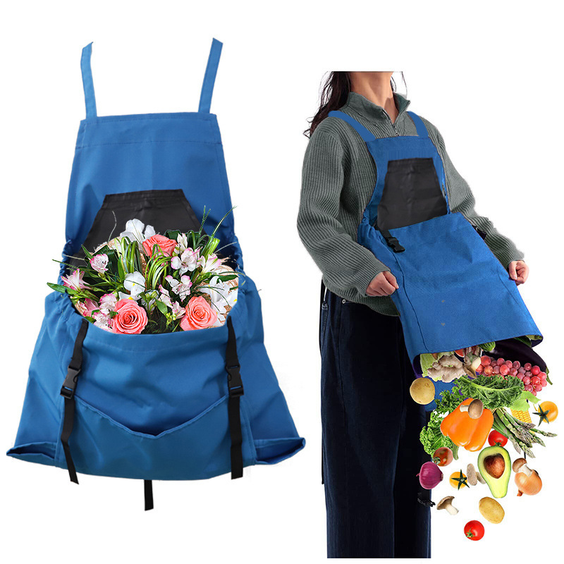 Gardening Tools Big - مريلة قطف خارجية بجيب كبير، مريلة