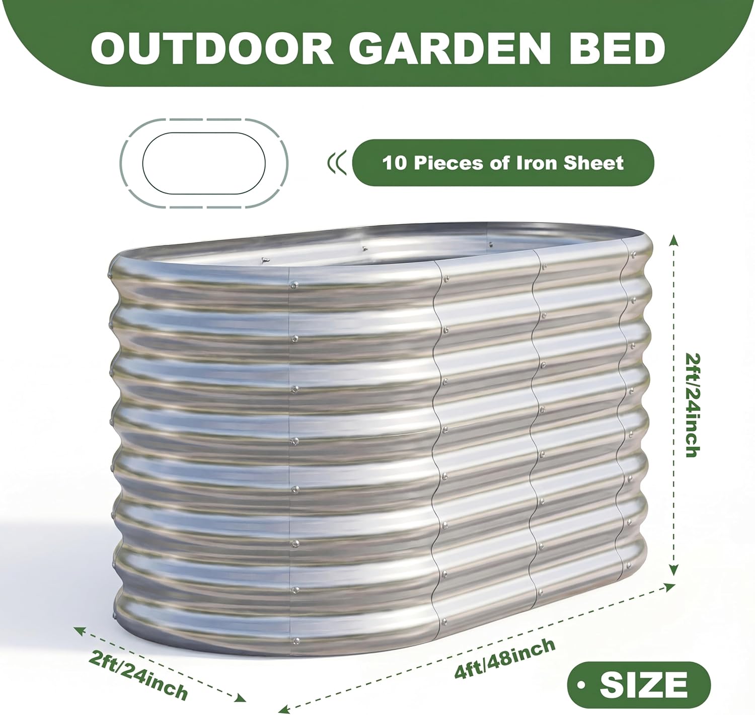 حوض زراعة مرتفع مجلفن للاستخدا - مراجعة Raised Bed Planter Box وسعره