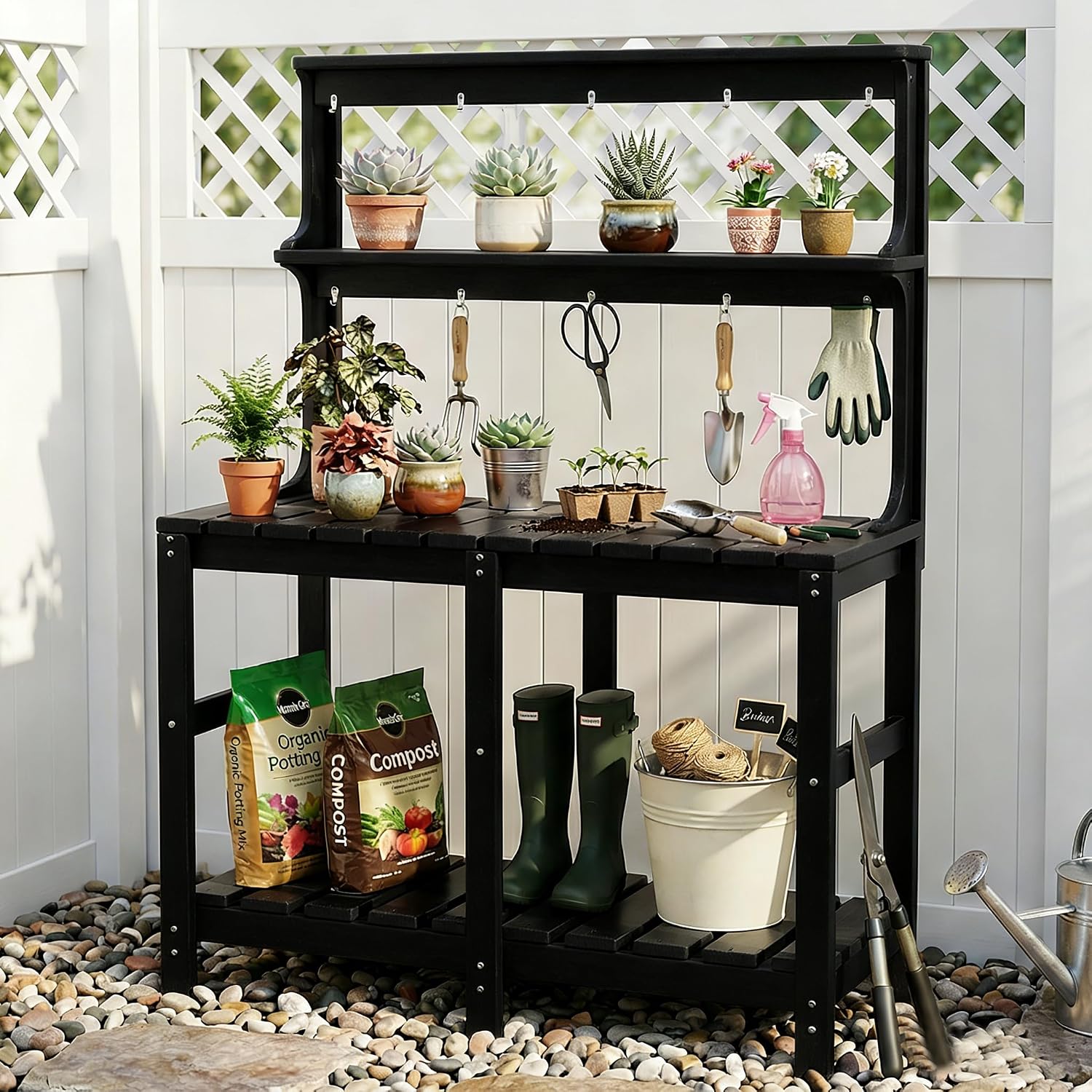 طاولة زراعة متينة من البولي إي - مراجعة Gardening Tools Toolstation وسعره