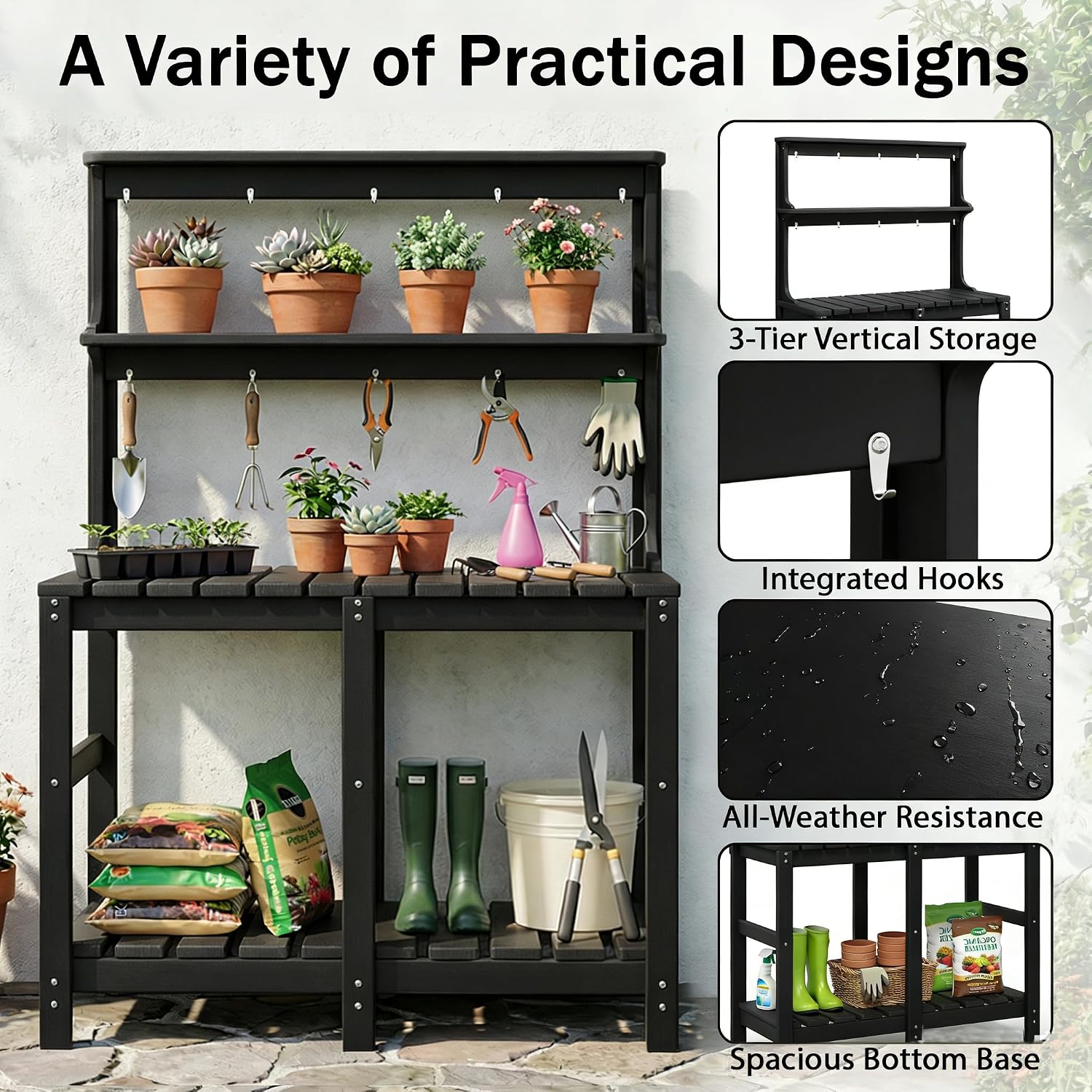 طاولة زراعة متينة من البولي إي - مراجعة Gardening Tools Toolstation وسعره