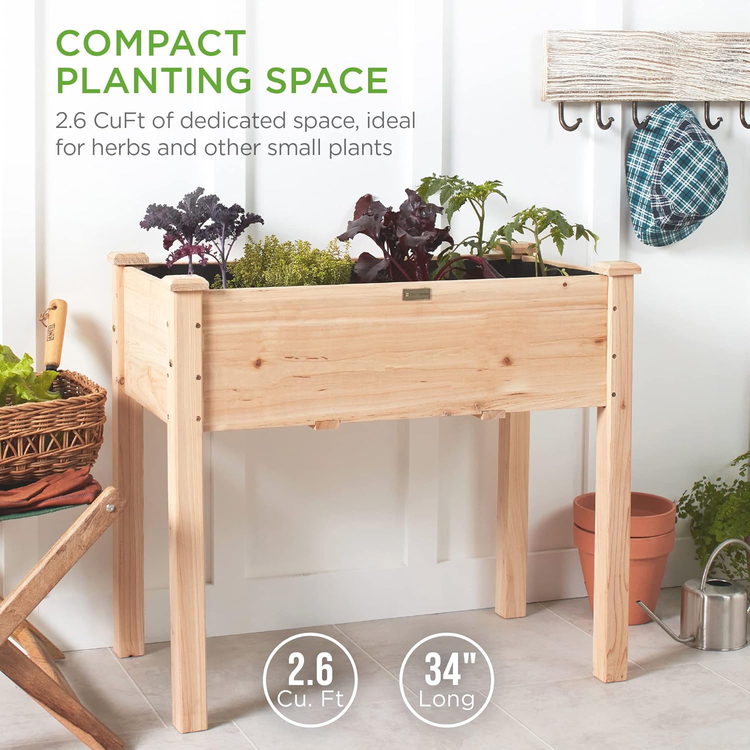 حوض زراعة مرتفع مقاس 34×18×30  - مراجعة Raised Bed Planter Box وسعره