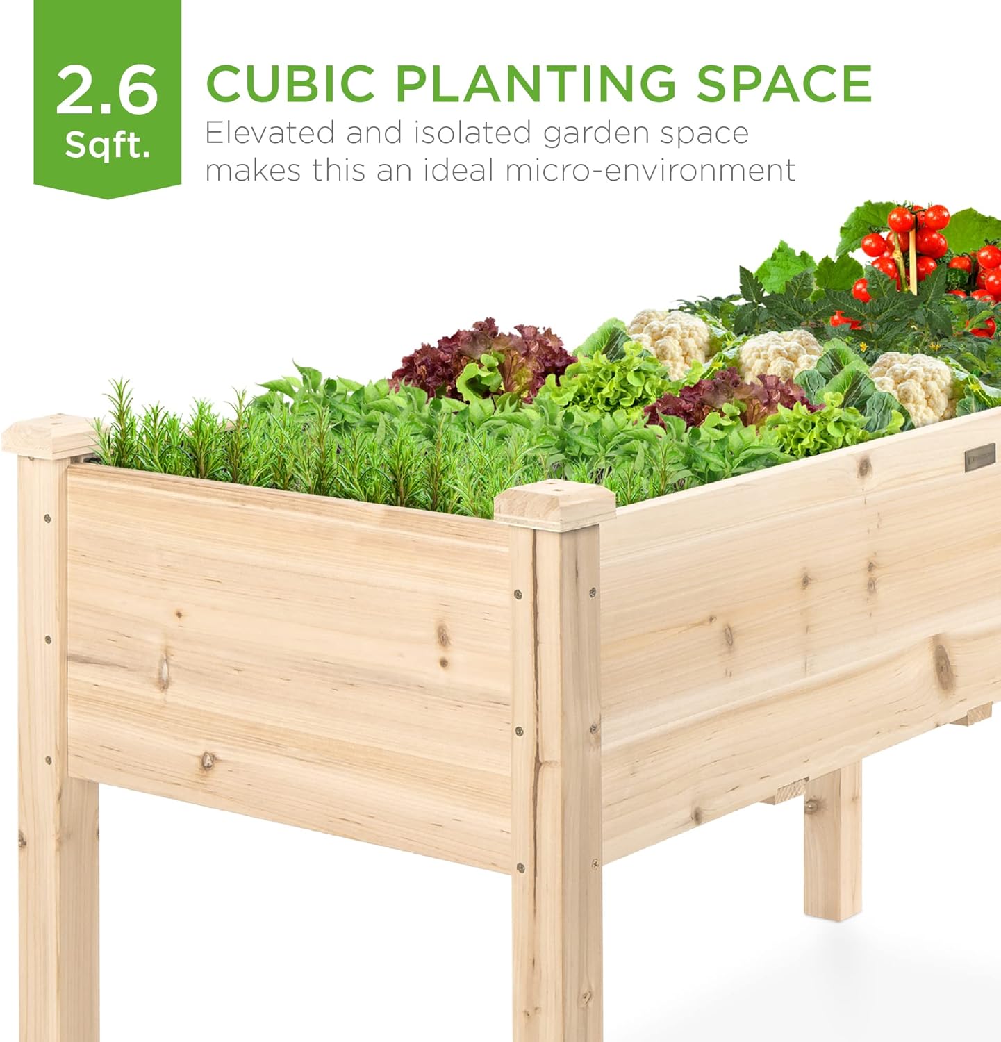 حوض زراعة مرتفع مقاس 34×18×30  - مراجعة Raised Bed Planter Box وسعره