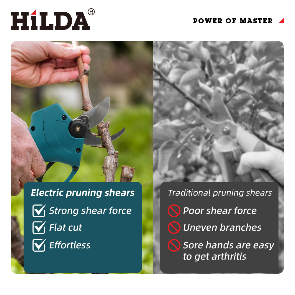 مقص تقليم كهربائي لاسلكي من HI - مراجعة Gardening Tools Scissors وسعره