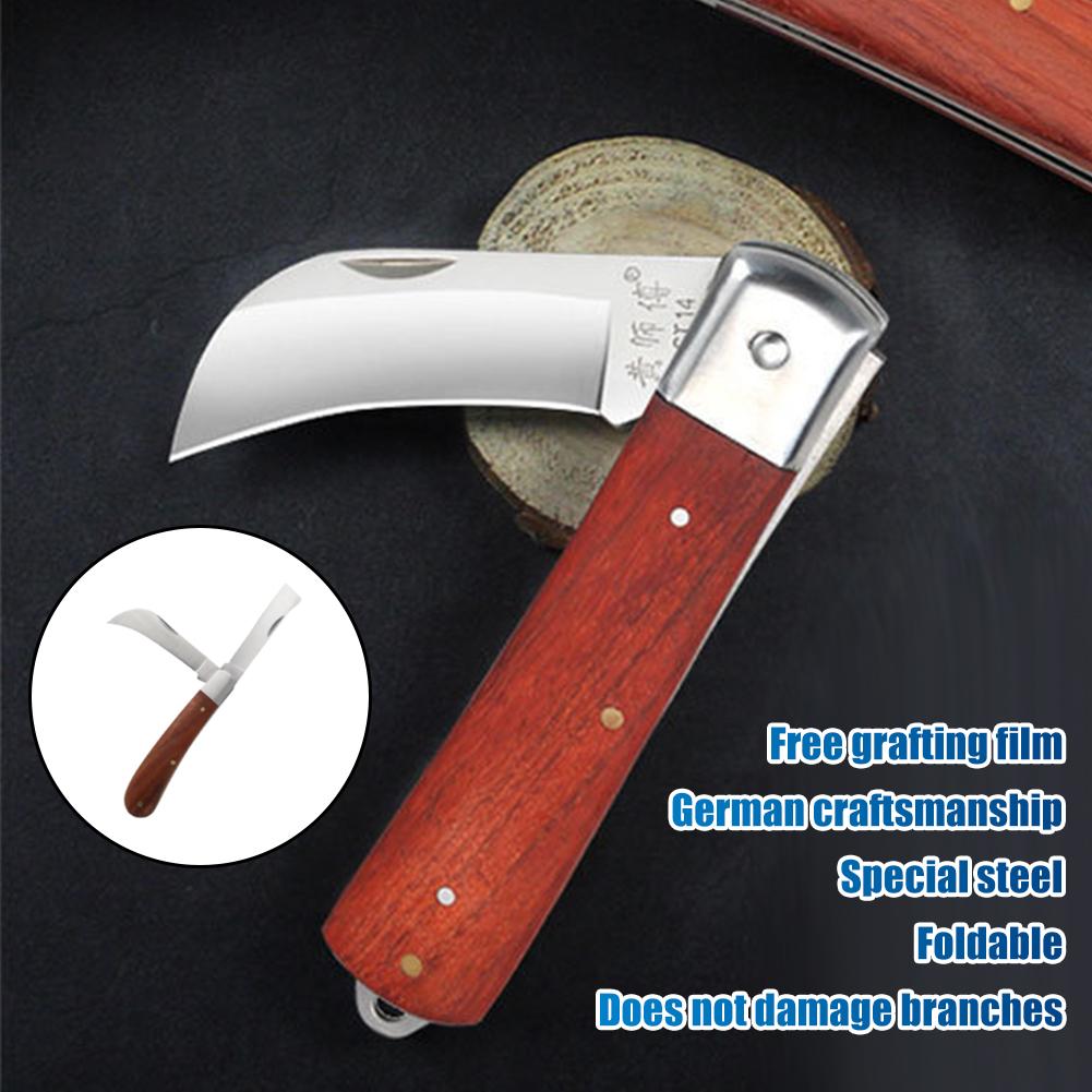 سكين تطعيم قابل للطي بمقبض خشب - مراجعة Gardening Tools Knife وسعره