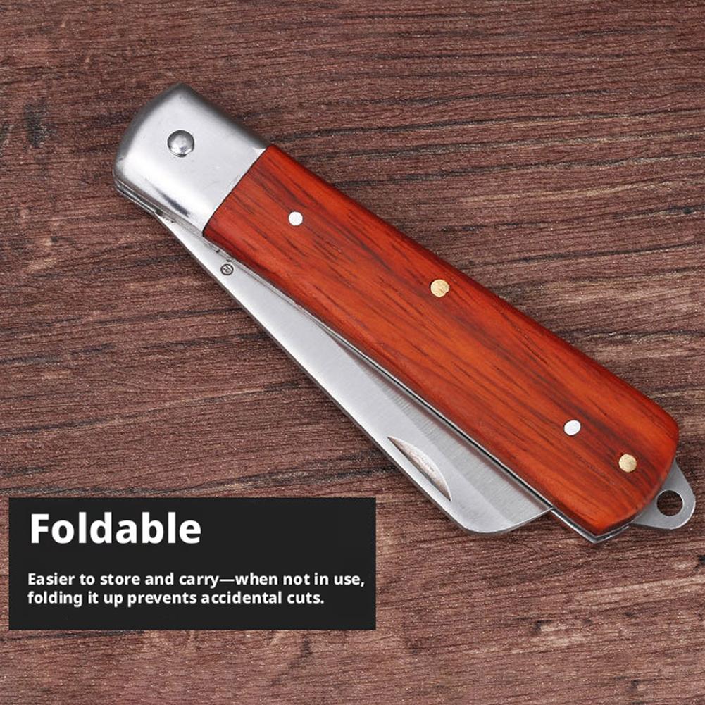 سكين تطعيم قابل للطي بمقبض خشب - مراجعة Gardening Tools Knife وسعره