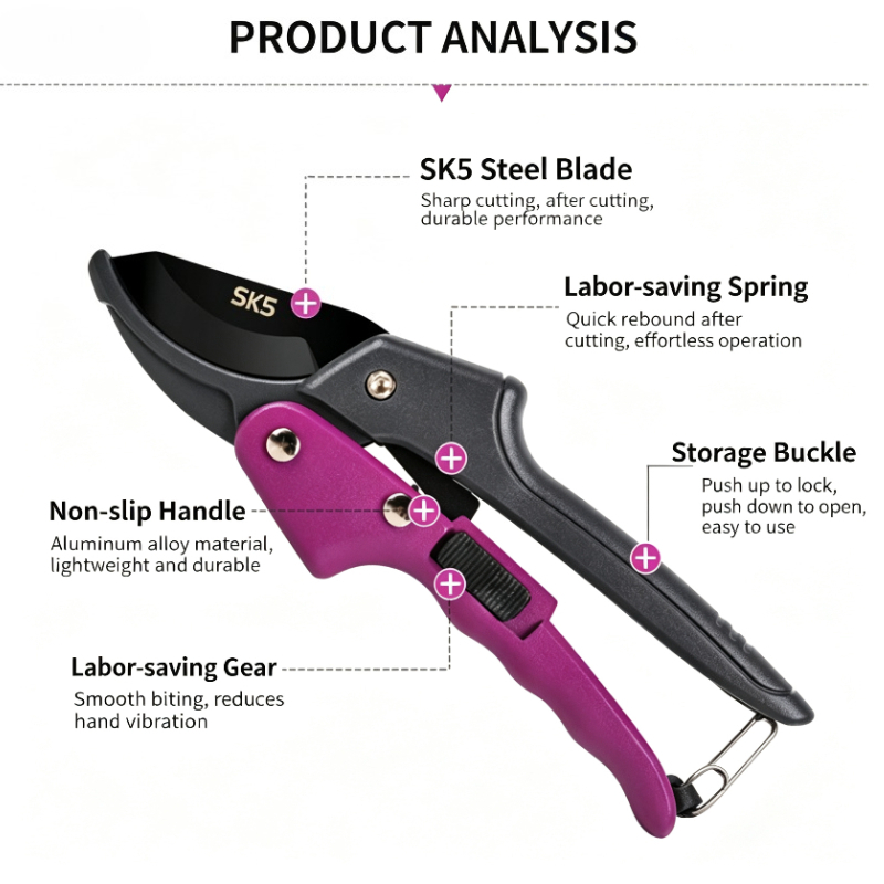 مقص تقليم SK5 محمول للحدائق ال - مراجعة Gardening Tools Sharp وسعره