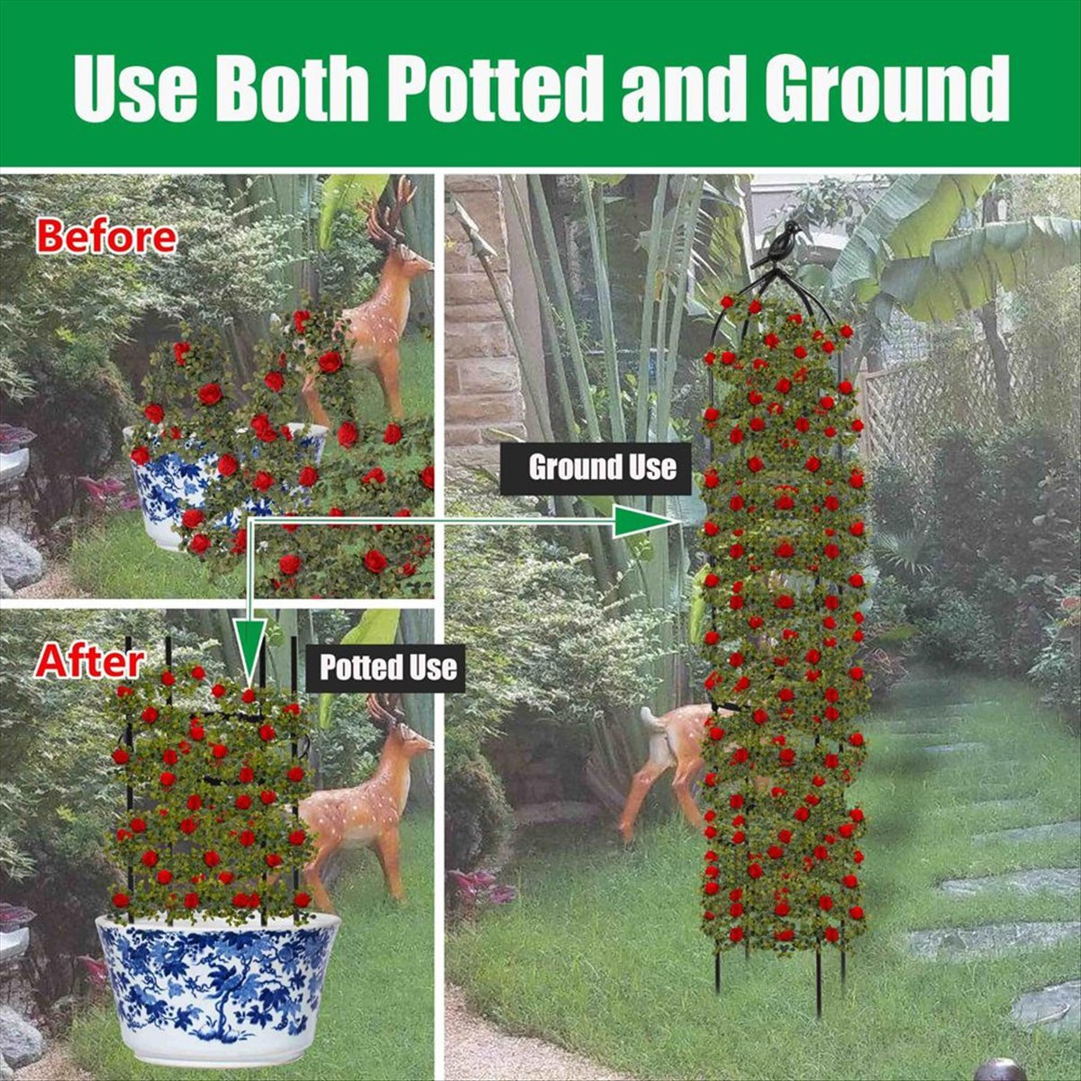 AT16 عمود تسلق للنباتات، دعامة - مراجعة Gardening Tools B&M وسعره