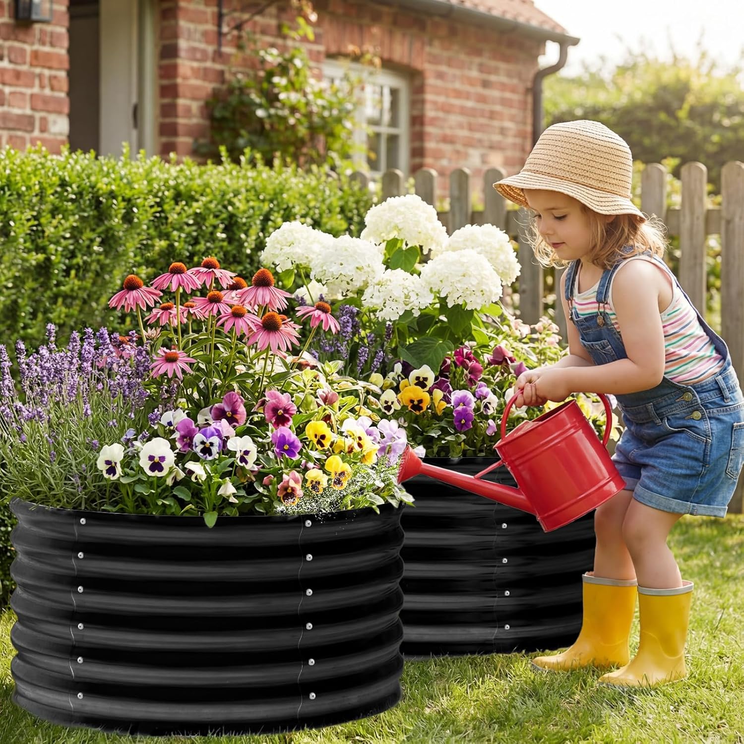 حوض زراعة معدني دائري مجلفن لل - مراجعة Raised Bed Planter Box وسعره