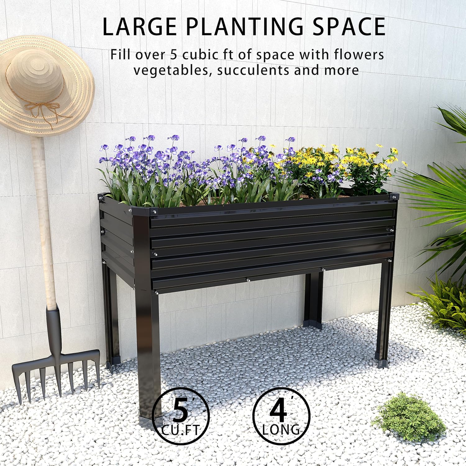 قطعتان من أحواض الزراعة المرتف - مراجعة Raised Bed Planter Box وسعره