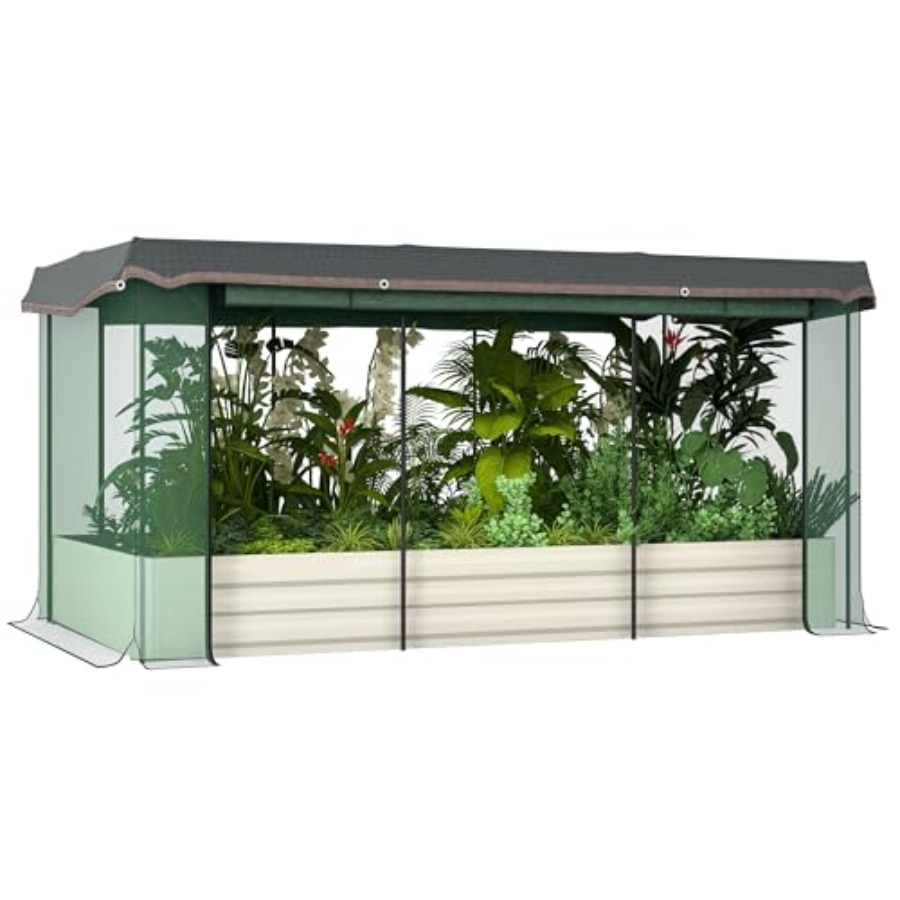 حوض زراعة معدني مجلفن مقاس 7.3 - مراجعة Raised Bed Planter Box وسعره