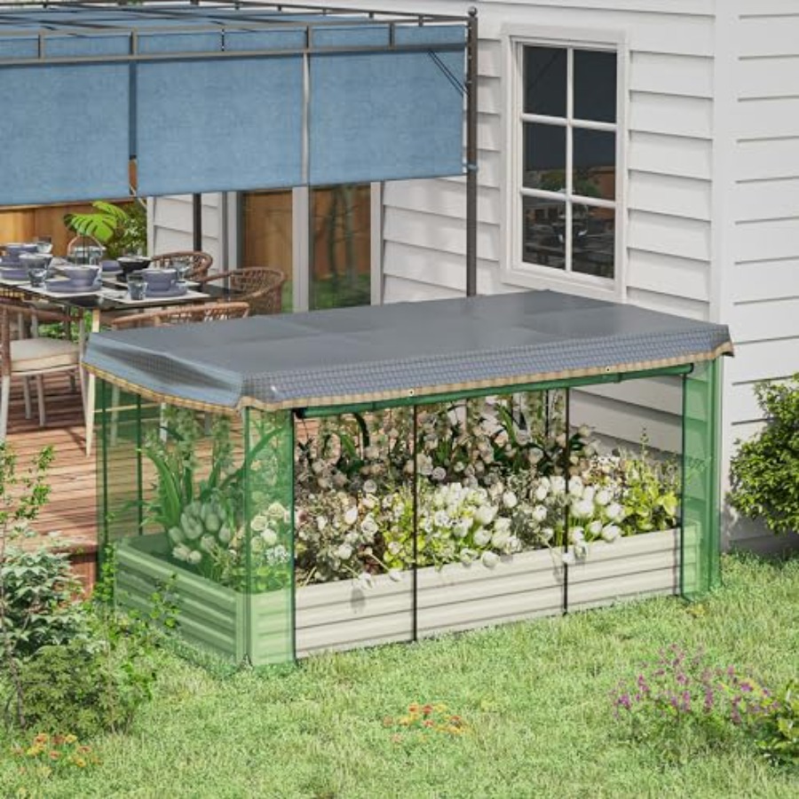 حوض زراعة معدني مجلفن مقاس 7.3 - مراجعة Raised Bed Planter Box وسعره