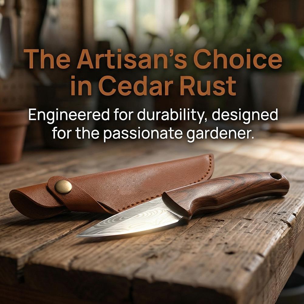 سكين تطعيم حاد بمقبض خشبي وغمد - مراجعة Gardening Tools Sharp وسعره