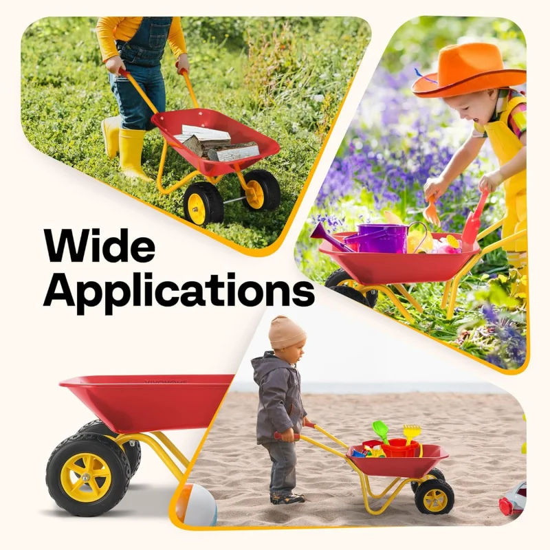 عربة يد للأطفال مع مجموعة أدوا - مراجعة Gardening Tools Kids وسعره