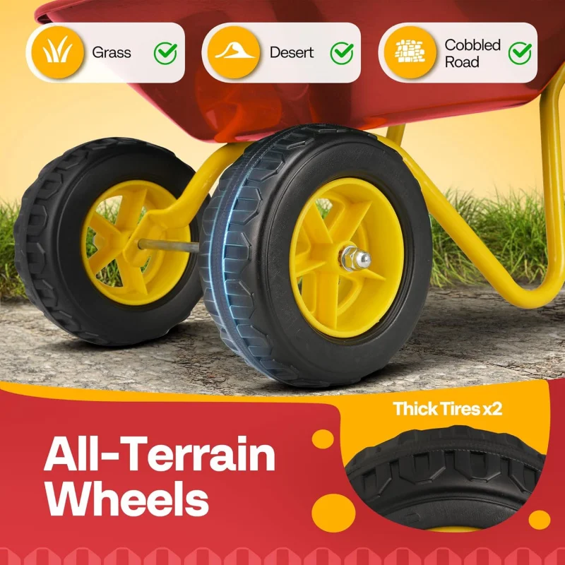 عربة يد للأطفال مع مجموعة أدوا - مراجعة Gardening Tools Kids وسعره
